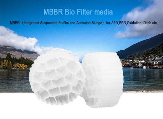 Sistema de estanque de filtro Medios filtrantes Mbbr Bola de filtro de acuario Mbbr para tratamiento de aguas residuales